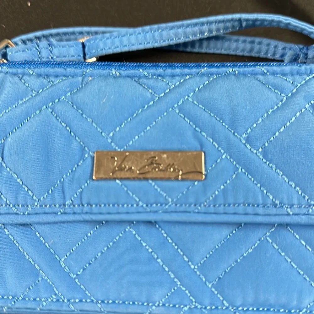 Light Blue Vera Bradley Wallet with adjustable strap - Picture 2 of 7